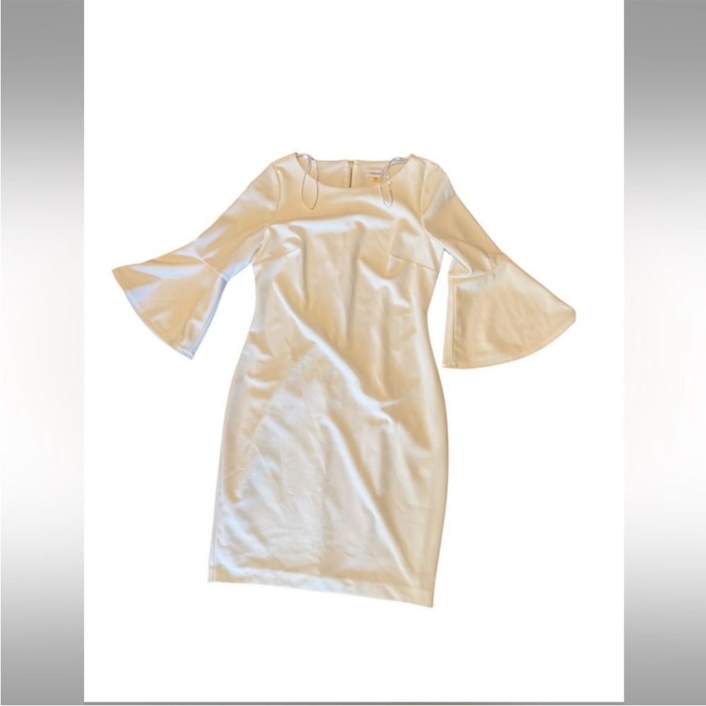 Calvin Klein White Long Sleeve Dress - Picture 2 of 7